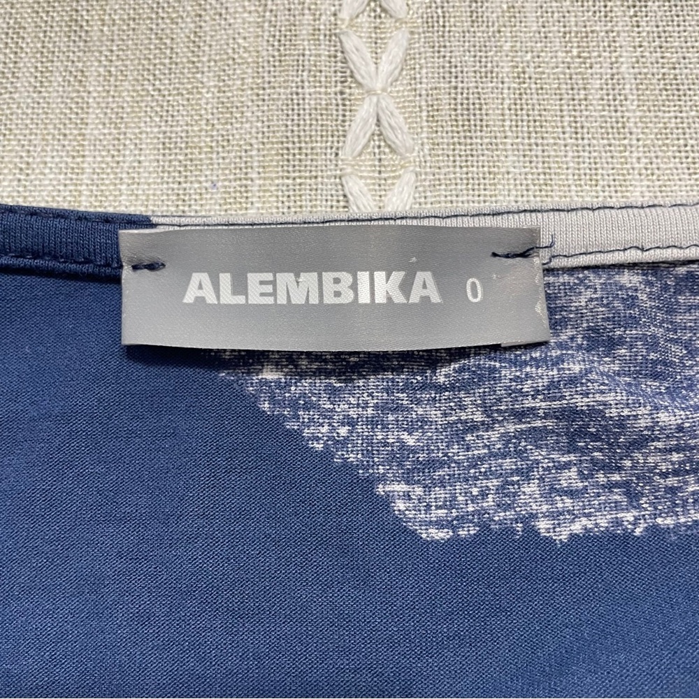 Alembika Spot Swing Navy and White Dress, Mixed dot V neck Line dress size 0 - Picture 11 of 13